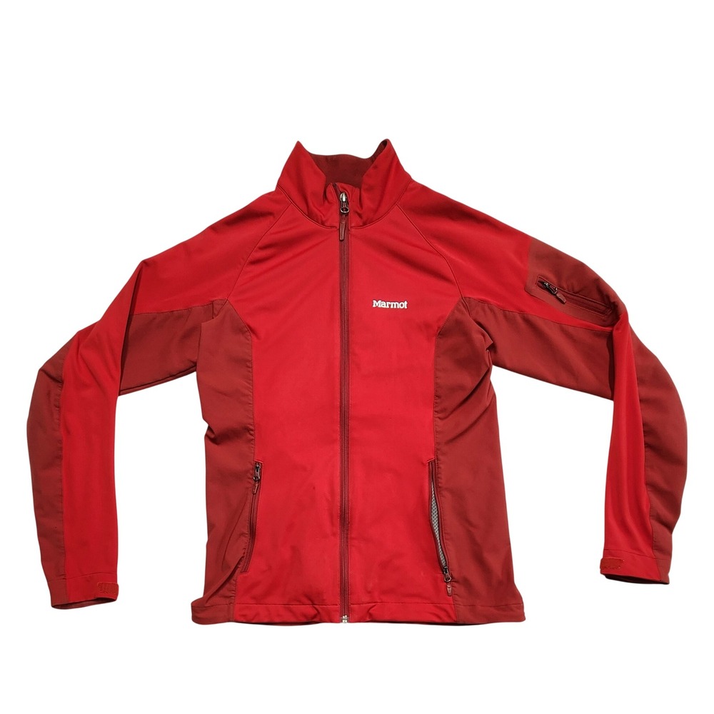 Marmot Windstopper Softshell Jacket Red Full Zip Gorpcore Mens Medium E85800